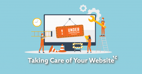 "Taking Care of Your Website" graphic