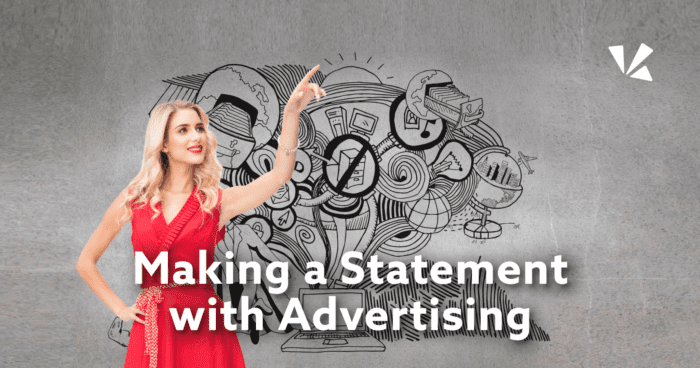 Making a statement with advertising blog header