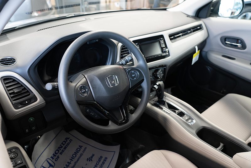 Honda of Bemidji photo of the steering wheel and interior of a Honda car