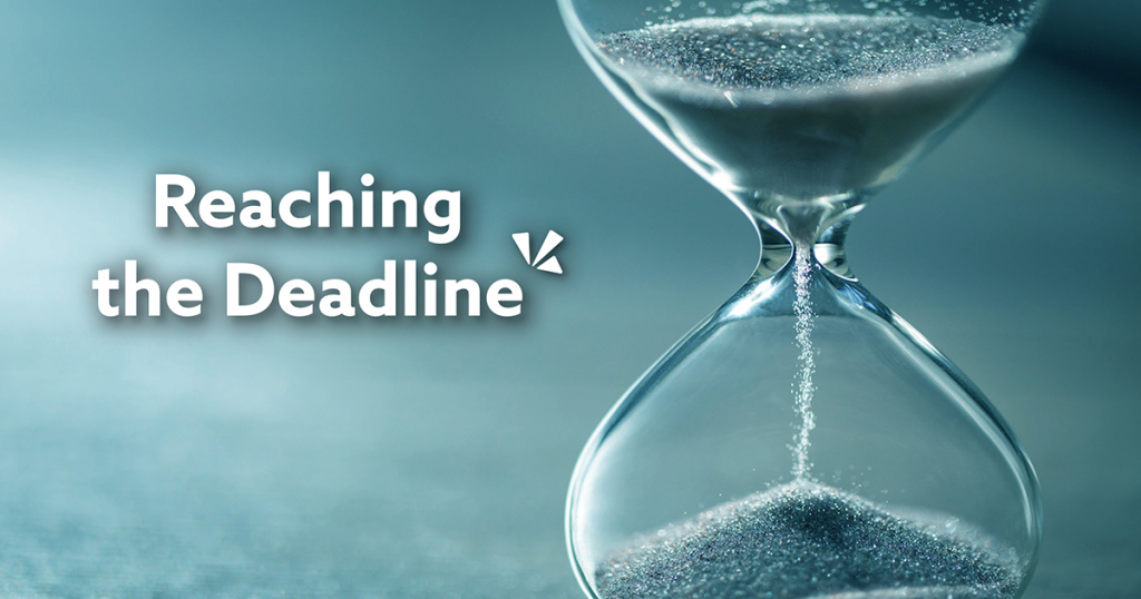 Reaching the deadline blog description