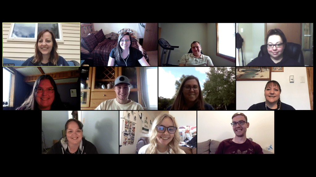 Zoom call photograph of Pinnacle Marketing Group digital team