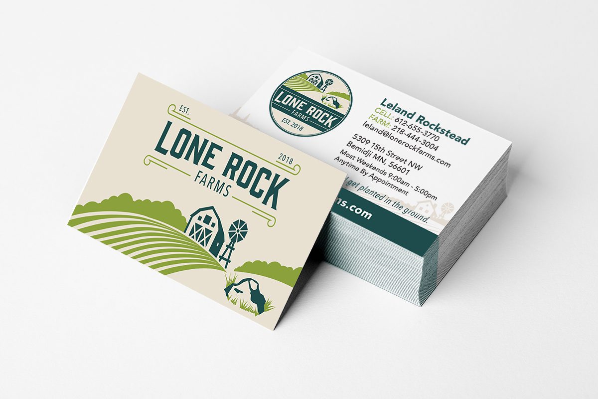 Lone Rock Farms business cards