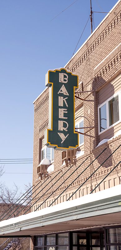 Raphael's Bakery exterior of shop with bakery sign