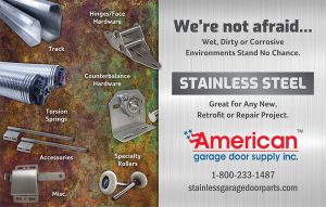 American Garage Door stainless steel advertisement
