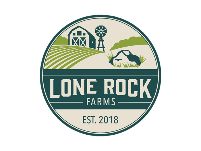 Lone Rock Farms Est. 2018 logo created by Pinnacle Marketing Group