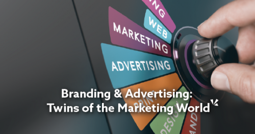 Branding and advertising: twins of the marketing world blog post with image of dial