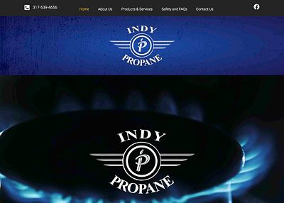 Indy Propane website screenshot developed by Pinnacle Marketing Group