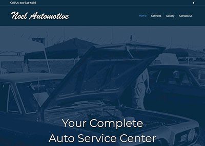 Noel Automotive website home page screenshot developed by Pinnacle Marketing Group