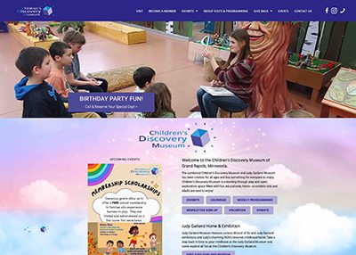 screenshot of the children's discovery museum in grand rapids