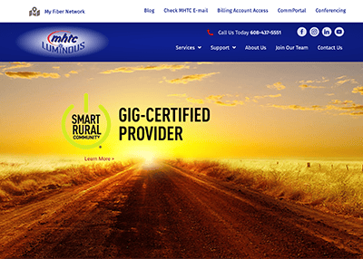 Mount Horeb Telephone website homepage screenshot developed by Pinnacle Marketing Group