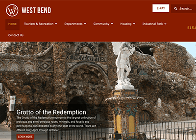 City of West Bend, IA website home page