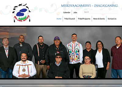 Red Lake Nation website homepage screenshot developed by Pinnacle Marketing Group