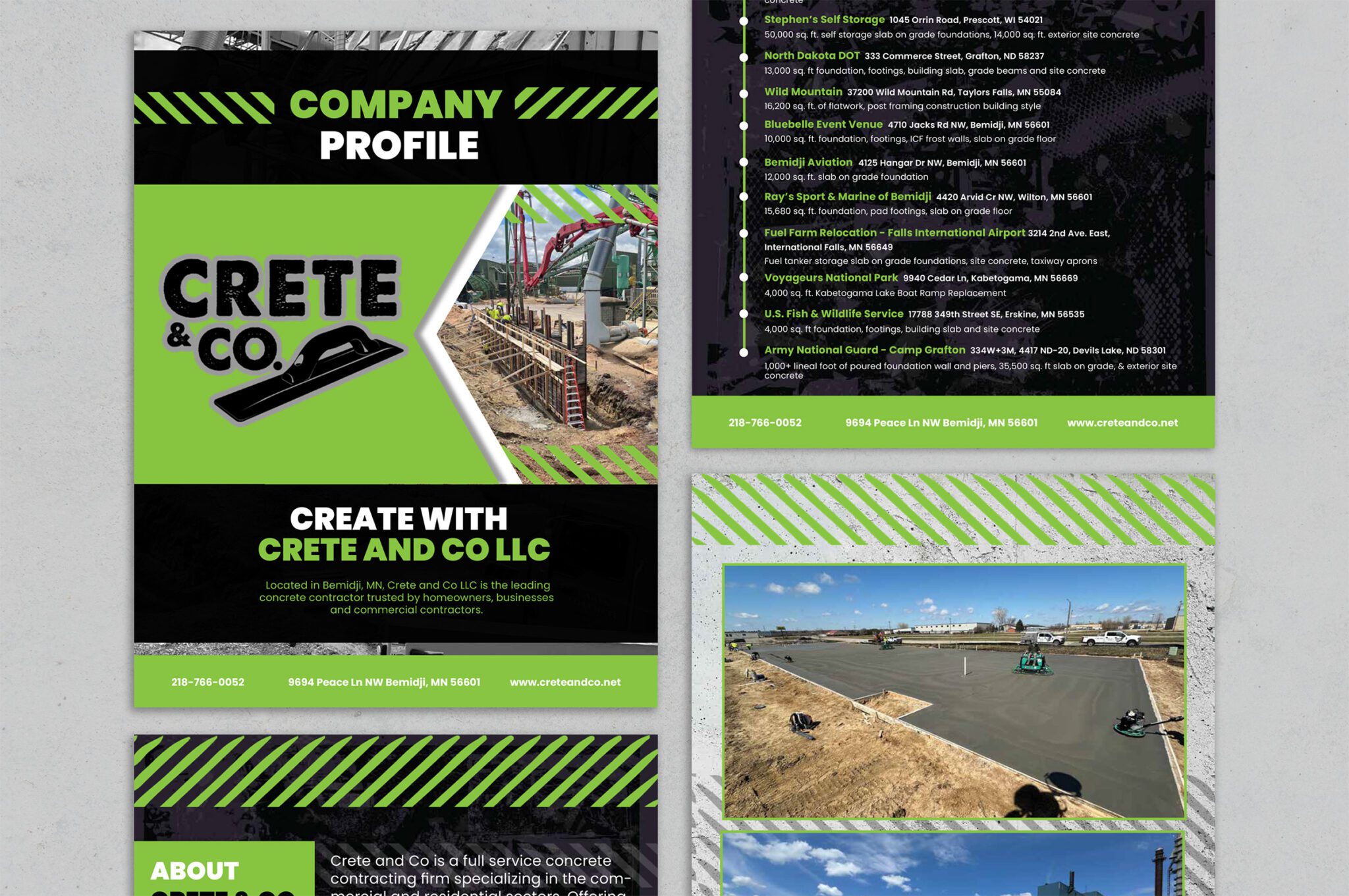 Crete&Co EmailPages Crete & Co. email brochure mock ups