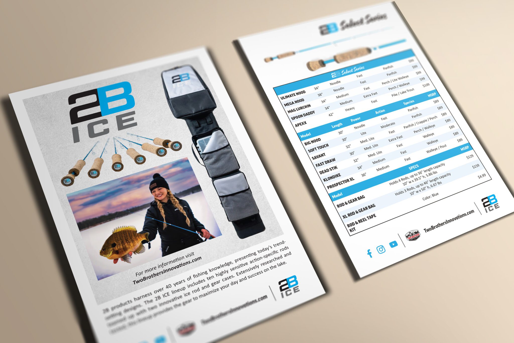 2B Ice information page mockup