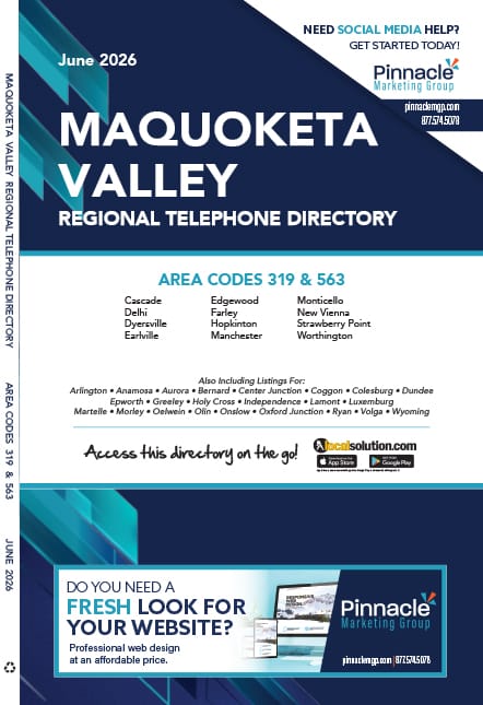 Maquoketa Vally, IA, 2026 Directory Front Cover
