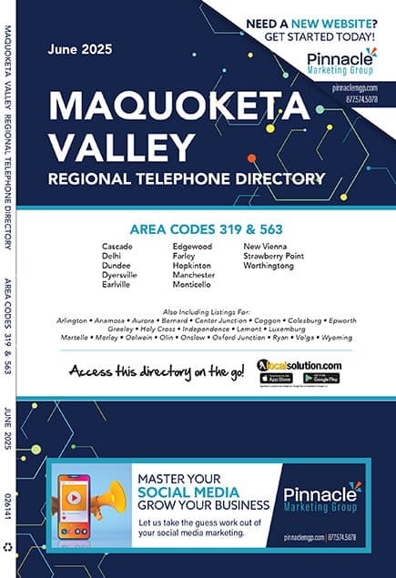 Maquoketa Vally, IA, 2025 Directory Front Cover